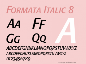 Formata-Italic8 Version 001.000图片样张