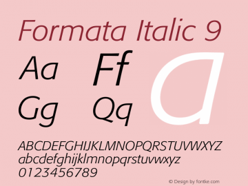 Formata-Italic9 Version 001.001图片样张