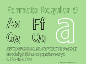 Formata-Regular9 Version 001.000图片样张