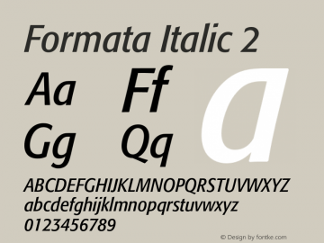 Formata-Italic2 Version 001.000图片样张
