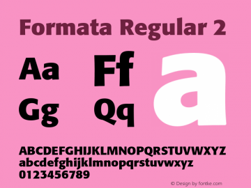 Formata-Regular2 Version 001.001图片样张