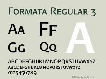 Formata-Regular3 Version 001.000图片样张