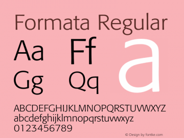 Formata-Regular12 Version 001.001图片样张