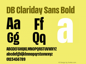 DB Clariday Sans Bold Version 1.000 | web-ttf图片样张