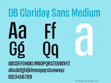 DB Clariday Sans Medium Version 1.000 | web-ttf图片样张