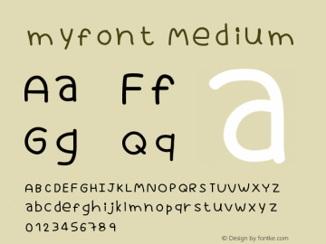 myfont Version 001.000图片样张