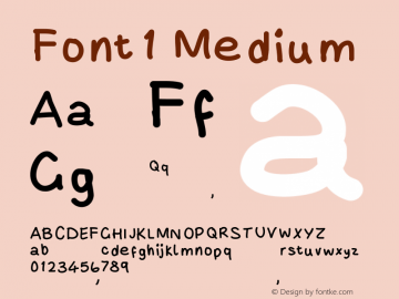 Font1 Version 001.000图片样张