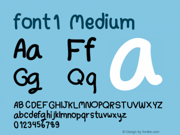 font1 Version 001.000图片样张