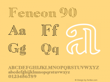 Feneon-90 Version 1.200;FEAKit 1.0;fontTools/otf2ttf 4.10.2; ttfautohint (v1.8.2)图片样张