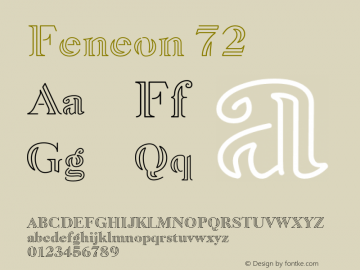 Feneon-72 Version 1.200;FEAKit 1.0;fontTools/otf2ttf 4.10.2; ttfautohint (v1.8.2)图片样张