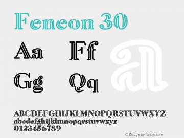 Feneon-30 Version 1.200;FEAKit 1.0;fontTools/otf2ttf 4.10.2; ttfautohint (v1.8.2)图片样张