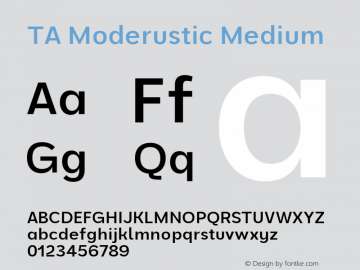 TAModerustic-Medium Version 1.000图片样张