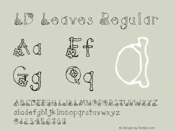 LD Leaves Regular 12/11/00 Font Sample