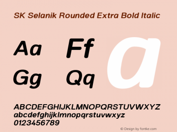 SK Selanik Rounded ExtBd Ita Version 1.000图片样张