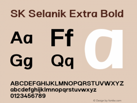 SK Selanik Extra Bold Version 1.000图片样张