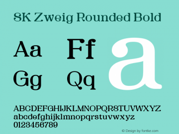 SK Zweig Rounded Bold Version 1.000图片样张