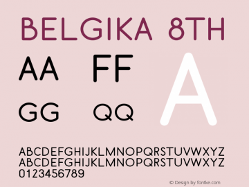 Belgika 8th Version 001.000 Font Sample