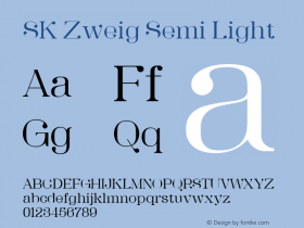 SK Zweig Semi Light Version 1.000图片样张