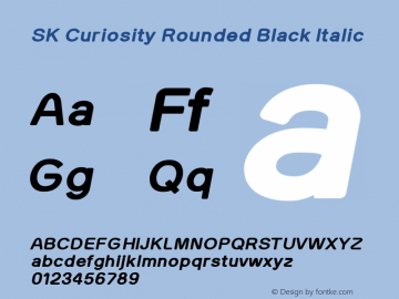 SK Curiosity Rounded Black Ita Version 1.000图片样张
