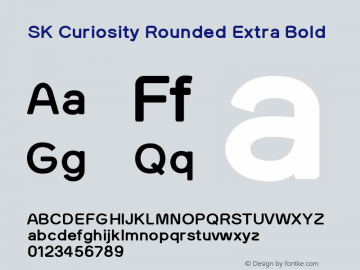 SK Curiosity Rounded Extra Bold Version 1.000图片样张