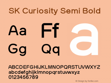 SK Curiosity Semi Bold Version 1.000图片样张