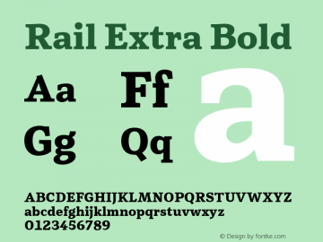Rail Extra Bold Version 2.001图片样张