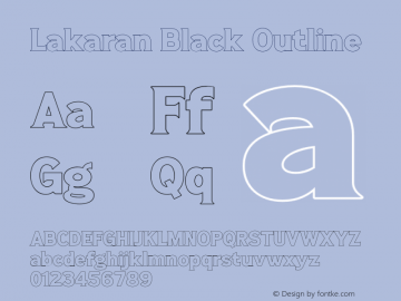 Lakaran-BlackOutline Version 1.001;Fontself Maker 3.5.4图片样张