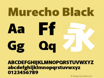 Murecho Black Version 1.010; ttfautohint (v1.8.3)图片样张