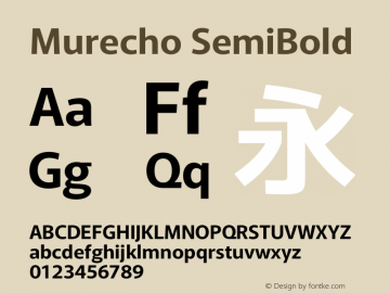 Murecho SemiBold Version 1.010图片样张
