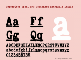 TypewriterSpoolSFTCdEb-Italic Version 1.000图片样张