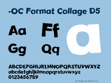 -OC Format Collage D5 Version 1.100;PS 001.100;hotconv 1.0.88;makeotf.lib2.5.64775图片样张