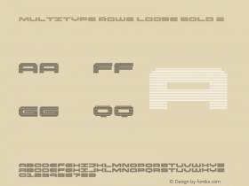 MultiType Rows Loose Bold 2 Version 13.000;hotconv 1.0.109;makeotfexe 2.5.65596图片样张