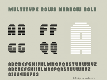 MultiType Rows Narrow Bold Version 13.000;hotconv 1.0.109;makeotfexe 2.5.65596图片样张