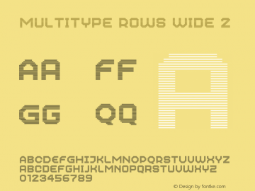 MultiType Rows Wide 2 Version 13.000;hotconv 1.0.109;makeotfexe 2.5.65596图片样张