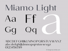 Miamo Light Version 1.000;hotconv 1.0.109;makeotfexe 2.5.65596图片样张