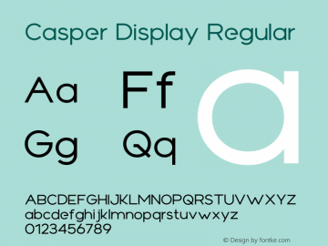 Casper Display Regular Version 1.000;hotconv 1.0.109;makeotfexe 2.5.65596图片样张