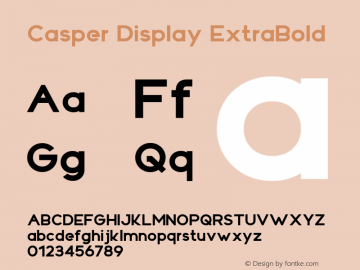 Casper Display ExtraBold Version 1.000图片样张