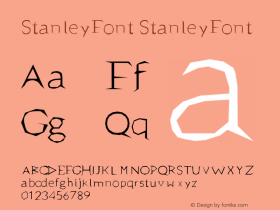 StanleyFont StanleyFont Version 1.00;October 28, 2021;FontCreator 12.0.0.2555 64-bit图片样张