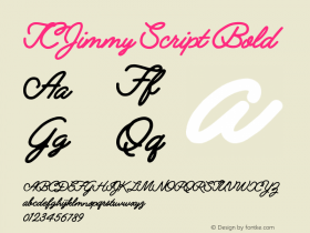 TCJimmyScript-Bold Version 1.000;PS 001.001;hotconv 1.0.56图片样张