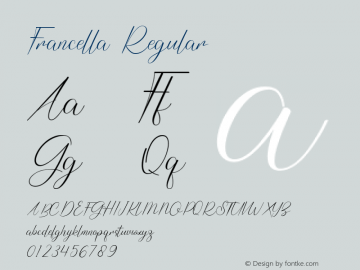 Francella Version 1.00;November 13, 2021;FontCreator 13.0.0.2683 32-bit图片样张