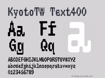 KyotoTW Text400 Version 2.000图片样张