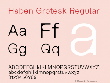 Haben Grotesk Regular Version 1.000图片样张