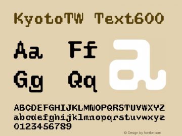 KyotoTW Text600 Version 2.000图片样张