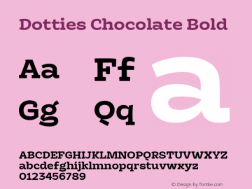 Dotties Chocolate Bold Version 1.000;Dotties Chocolate图片样张