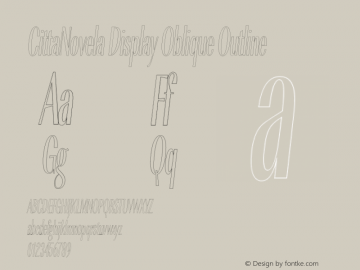 CittaNovela-DisplayOblOutline Version 1.000图片样张
