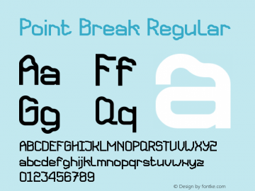 Point Break Version 1.027;Fontself Maker 3.5.4图片样张