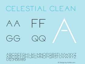 Celestial Clean Version 1.000;PS 001.000;hotconv 1.0.88;makeotf.lib2.5.64775图片样张