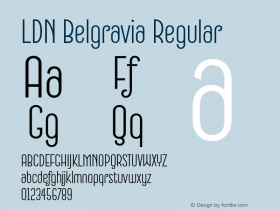 LDN Belgravia Version 1.003;PS 001.003;hotconv 1.0.88;makeotf.lib2.5.64775图片样张