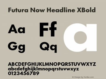 Futura Now Headline XBd Version 1.01图片样张