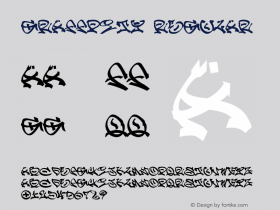 GRAFFPITY Regular Macromedia Fontographer 4.1.5 5/14/99 Font Sample